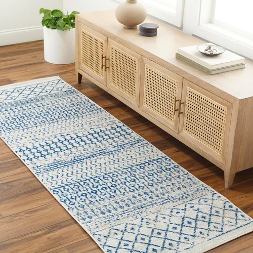 Miniatura 28 de Livabliss Alfombras de Área - Alfombra Chester Boho Marroquí Negra de 2x16 para Sala de Estar y Dormitorio - Alfombra Geométrica Blanca y Gris