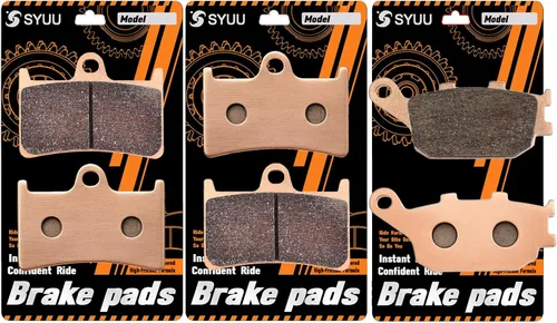S SYUU Juego de pastillas de freno para motocicleta de metal sinterizado, delanteras y traseras, resistentes al calor, compatibles con Yamaha MT-07