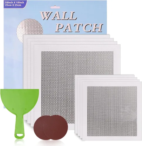 Miniatura 10 de Kit de reparación de parches de pared, 17.64 oz de agente reparador de paredes de yeso y kit de reparación de paneles de yeso de malla de 8