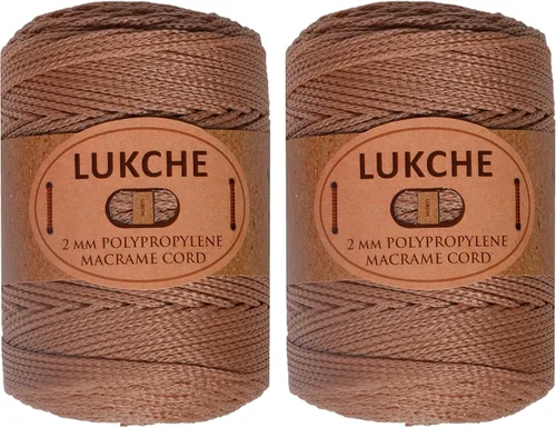 Miniatura 18 de Cordón de macramé de poliéster de 0.059-0.079 in, 3 madejas (3 x 153 yardas), cuerda de macramé 100% polipropileno de alta calidad, bolsa de macramé