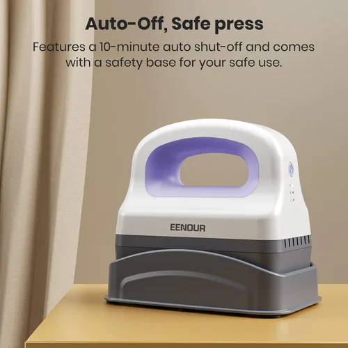 Miniatura 4 de EENOUR Máquina de prensa para gorras, mini prensa de calor para gorras con 3 niveles de calentamiento y apagado automático, prensa manual fácil