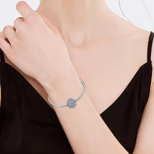 Miniatura 5 de Abalorio de plata de ley 925 para pulseras y collares Pandora para mujer, circonitas cúbicas 5A, cuentas de joyería