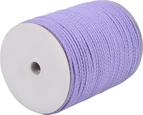 Miniatura 45 de CAQUBO Cuerda de Macramé de Algodón Trenzado de 4 mm, 157 Metros, Color Blanco, Hilo de Macramé para Manualidades, Cuerda de Macramé Suave, Cordón