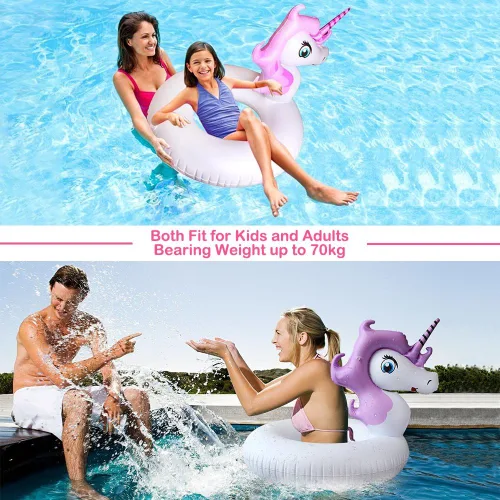 Miniatura 4 de Flotador de piscina de unicornio, flotadores de piscina para niños, flotador inflable de unicornio para piscina, flotadores para niños, anillos