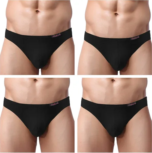 Miniatura 5 de Avidlove Ropa interior de bikini para hombre, calzoncillos de microfibra de tiro bajo, paquete de 4