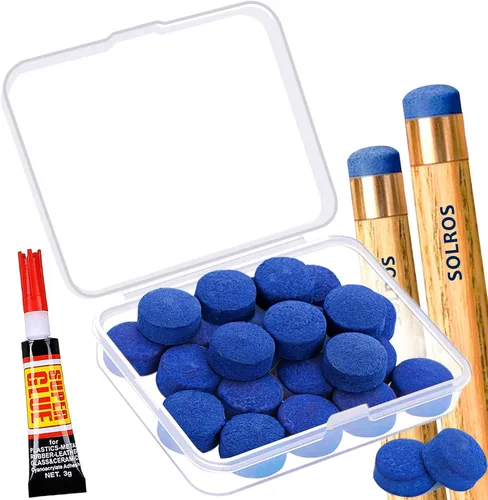 Miniatura 19 de Puntas para taco de billar - Kit de reparación y reemplazo de puntas para palo de taco de billar con caja de almacenamiento para puntas de palo