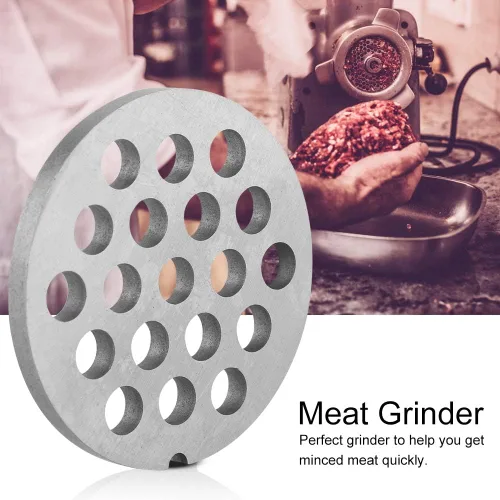 Miniatura 3 de Molinillo de carne de aleación de grado alimenticio, mezclador de placa de picadora, cuchillo de disco de orificio de 5/0.276 in, accesorios