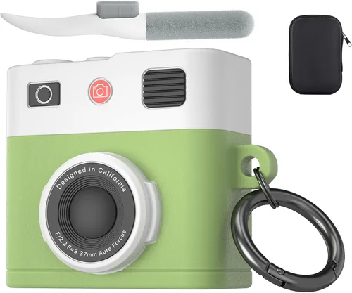 Miniatura 58 de Valkit Funda protectora resistente 2 en 1 para Airpods, a prueba de golpes, funda de Air Pod 2 para hombres y mujeres, con llavero para iPod Skin