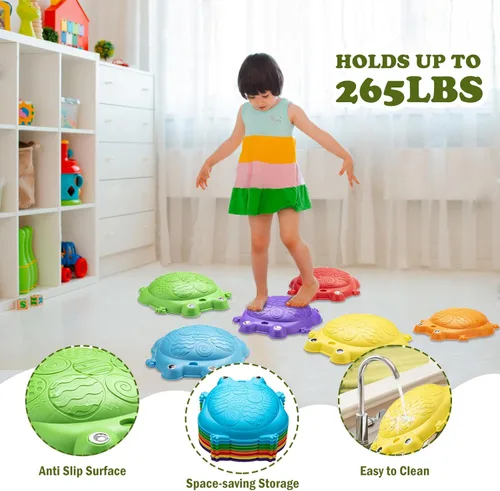 Miniatura 3 de Piedras de equilibrio para niños Juguetes al aire libre para niños pequeños 3-5 8 piezas Piedra de equilibrio de rana para subir hasta 265 libras