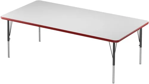 Miniatura 24 de Correll - Mesa rectangular de 24 x 36 pulgadas, mesa de actividades superior de borrado en seco, altura ajustable (19 a 29), laminado de alta