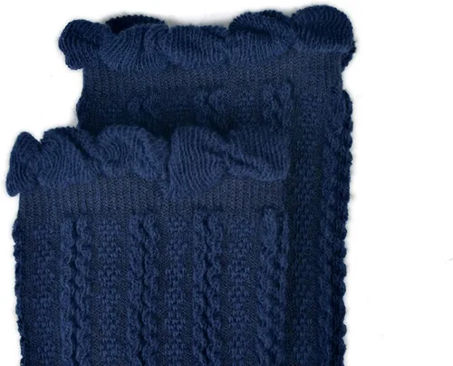 Miniatura 6 de Epeius - Calcetines altos de algodón para bebés y niñas, de uniforme, calcetas con vuelos (Paquete de 3 o 5)