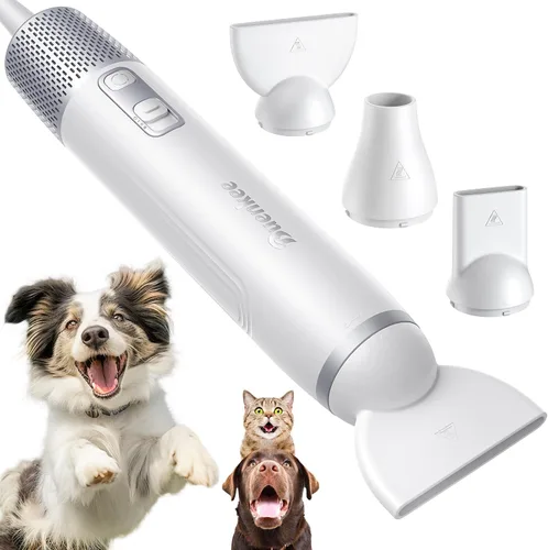 Miniatura 9 de Secador de pelo para perros para aseo de mascotas de mano ligero secador de pelo para perros y gatos 3 velocidades 4 temperaturas, soplador portátil