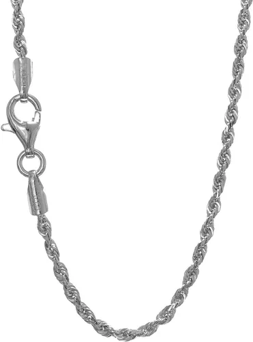 Miniatura 2 de JewelStop Collar de cadena de oro macizo de 10 quilates, amarillo o blanco, 0.059 in, corte diamante, 16, 18, 20, 24, 30 pulgadas