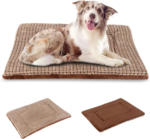 Miniatura 36 de BVAGSS XH079 - Almohadilla reversible para jaula de perro, de espuma viscoelástica, suave, cálida, lavable a máquina, colchón para perreras