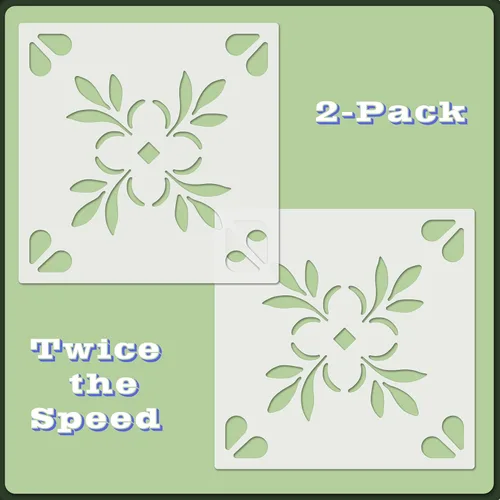 Miniatura 4 de 2 plantillas de pintura de azulejos de 12 x 12 pulgadas para paredes y suelos, reutilizables, plantillas para pintura, plantillas para decoración