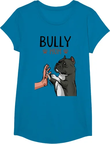 Miniatura 44 de American Bully Mom Cute Dog Mama Camiseta divertida para mujer, Blanco, S