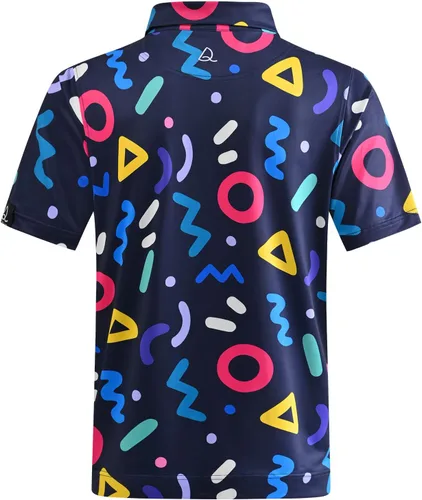 Miniatura 78 de DEOLAX Camisa de golf para hombre, con estampado de moda, atlética, de manga corta, clásica, casual, ajuste seco, suave, para hombres