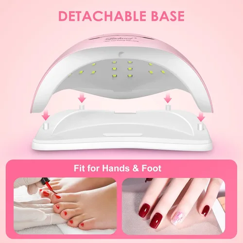 Miniatura 6 de Lámpara de uñas de gel UV, secador de uñas UV de 150 W, luz LED para esmalte de gel, 4 temporizadores, accesorios profesionales para arte de uñas