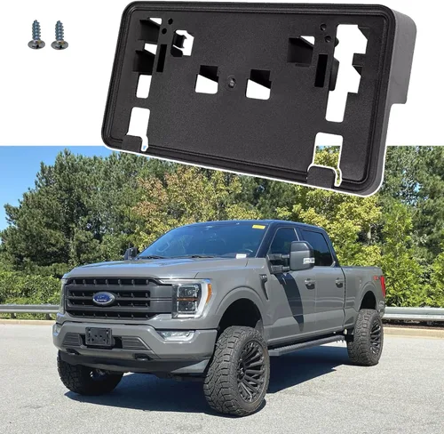 Miniatura 9 de Marco de matrícula delantero para Ford F150 2018 2019 2020 sin taladro, soporte de montaje para parachoques delantero, accesorios F-150