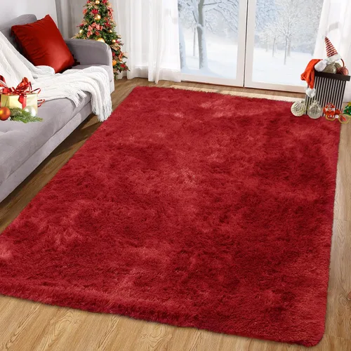 Miniatura 29 de CAROMIO Alfombra Corredor Esponjosa para Dormitorio Sala de Estar 2x6 Pies, Alfombras de Área Shag Alfombra de Felpa Suave Gruesa Larga de Piel Tie