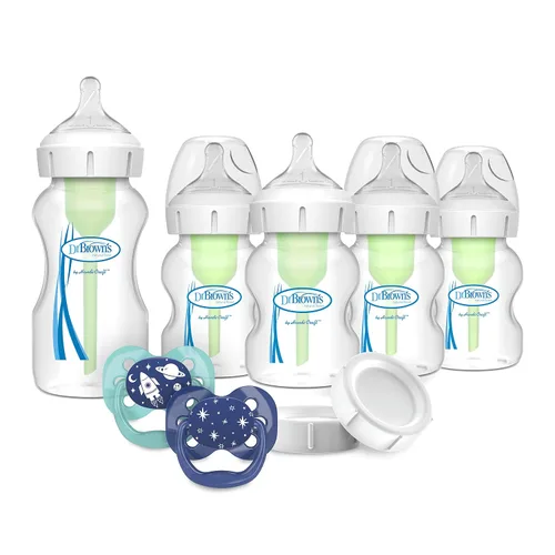 Miniatura 10 de Dr. Brown's Biberones para lactancia materna, Options+ Juego de alimentación de cuello ancho de pecho a biberón Set de alimentación de pecho a