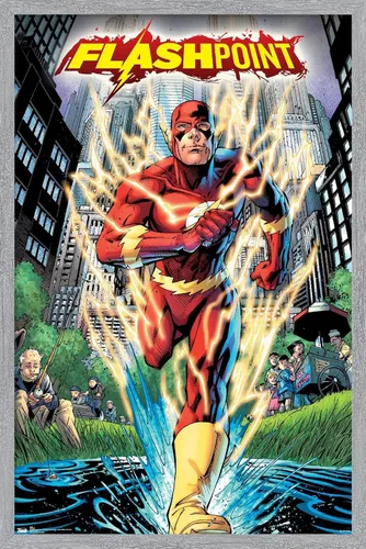 Miniatura 13 de Trends International DC Comics-The Flash-Flashpoint - Póster de pared, 14.725 x 22.375 pulgadas, versión enmarcada de madera de granero