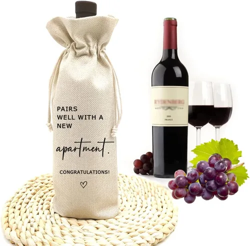 Miniatura 6 de Socive Combina bien con una nueva bolsa de vino de apartamento, regalo de inauguración de la casa, nuevo regalo para él, regalo para ella, bolsa