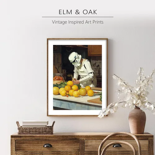 Miniatura 5 de Impresiones de Arte para Cocina de Star Wars - Impresión Giclée de Arte Fino Premium - Póster de Impresión Estético de Darth Vader Boba Fett Yoda