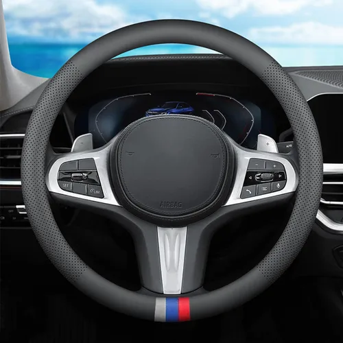 XHRING Funda para volante de coche para BMW X5 X3 X7 3 5 Series 328i 528i 535i 530i 540i 320i X1 X2 X4 X6 1 2 4 6 7 8 M2 M3 M4 M5 M6 M8 Series e90