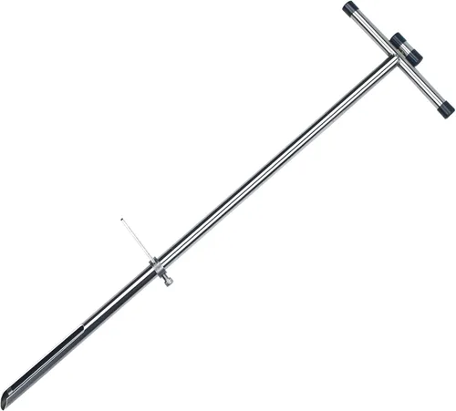 KAXIWEI Sonda de muestra de suelo de 40 pulgadas de acero inoxidable 304, sonda de muestra de suelo tubular con eyector y pedal para muestreo de