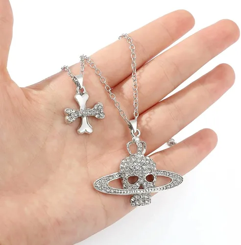 Miniatura 5 de 3D Saturn Pendant Necklace for Women - Anime NANA Cool Girl Punk Saturn Planet Necklace Gothic Jewelry Christmas Gifts