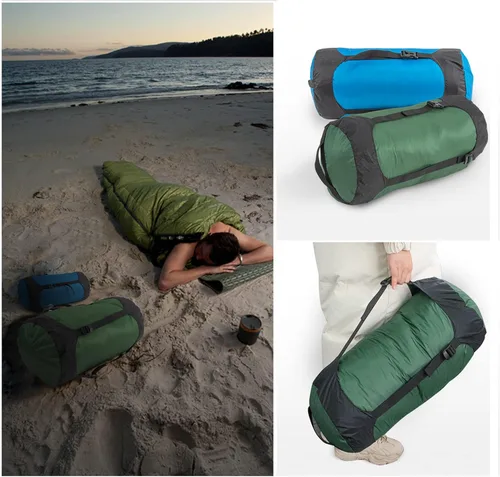 Miniatura 5 de 2 sacos de compresión de 8L/18L/25L/35L, saco de dormir ligero, saco de compresión para camping, senderismo, viajes de mochilero