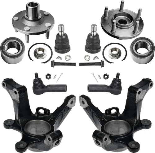 Miniatura 38 de Detroit Axle - Conjunto de manguetas de dirección delanteras de 2 piezas para Hyundai Accent 06-11, 2 manguetas de dirección y conjunto de buje