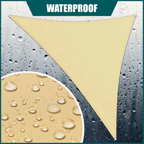 Miniatura 2 de Royal Shade Toldo Vela de Sombra Solar Triangular Beige de 4' x 4' x 4' Impermeable Pedido para Hacer rsTADT16 Toldo Parasol, UPF50+ 98% Bloqueo UV
