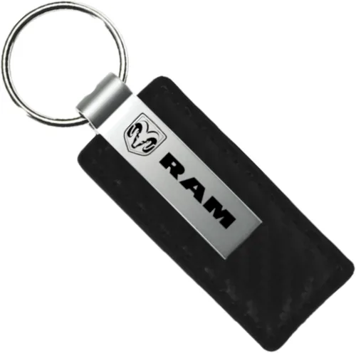 Miniatura 2 de AU-TOMOTIVE GOLD, INC. Llavero de cuero de fibra de carbono con licencia oficial para RAM (negro)