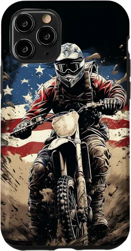 Miniatura 29 de Dirt Bike American Flag Motocross Enduro Biker 4th of July Case for iPhone 17