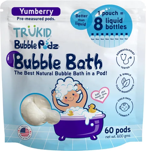 Miniatura 15 de TruKid Bubble Podz - Baño de burbujas para niños, niños pequeños y bebés, bomba de baño suave y refrescante sin lágrimas para piel sensible
