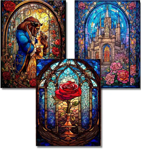 Miniatura 14 de VeGuude Kits de Pintura de Diamantes para Adultos – Paquete de 3 Obras de Arte DIY Kits de Arte de Diamantes 5D Taladro Completo Pinturas de Puntos