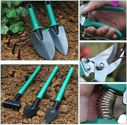 Miniatura 2 de Juego de herramientas de jardín, 10 piezas de herramientas de jardinería con, rastrillo de paleta, rociador de tijeras de podar, herramientas