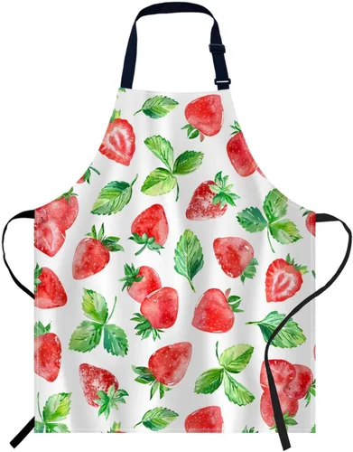 Miniatura 13 de oFloral Delantal de Babero con Animales Nutrias Marinas Jugando en el Agua Nadando con Cuello Ajustable para Hombres y Mujeres, Adecuado para Cocina