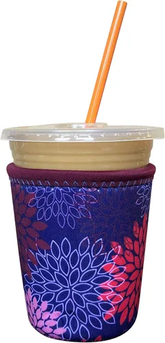 Miniatura 55 de Funda Koverz para café helado, funda aislante de neopreno para taza, se ajusta a una taza de café de 32 Oz., lavable y reutilizable, accesorios