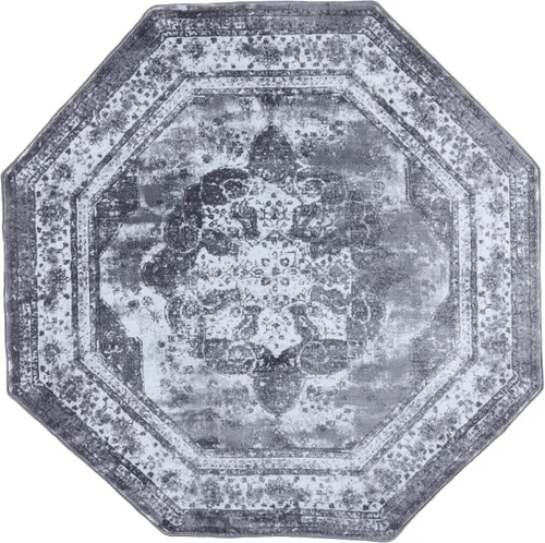 Miniatura 20 de Unique Loom Sofia Collection - Alfombra tradicional vintage, inspirada en Francia (7 pies x 10 pies, rectangular, negro/gris claro)