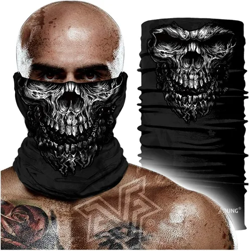 Miniatura 3 de Máscara de calavera, pañuelo para el cuello, gorro, bufanda mágica, diadema para protección de polvo, sol y viento