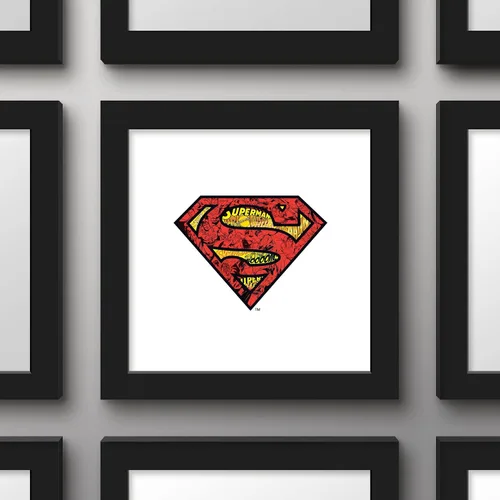 Miniatura 2 de Trends International Gallery Pops DC Comics Superman - Póster de pared con logotipo de mosaico de cómic S-Shield, 12 x 12 pulgadas, versión Versión