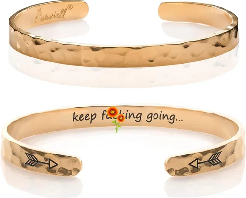 Miniatura 29 de Carviell Pulseras grabadas para mujer, inspiradoras, amistad, amor, mamá, hija, hermana, cristiana, graduación, conmemoración y regalos de boda, más