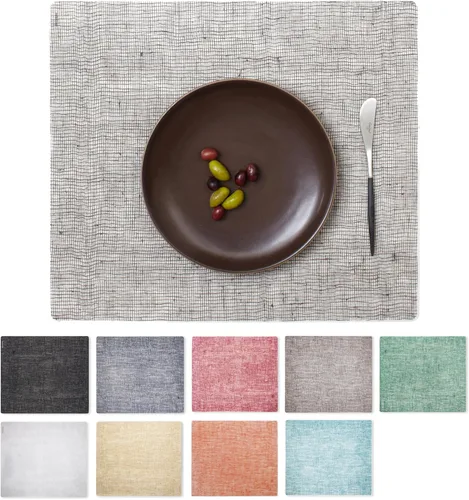 Miniatura 35 de Modern-Twist Mantel individual rectangular de silicona de 14 x 16 pulgadas, 100% silicona de grado alimenticio, estampado Asawa en niveles, paquete