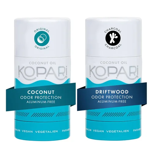 Kopari - Desodorante de coco sin aluminio, no tóxico y de base vegetal, sin parabenos ni bicarbonato de sodio, protección duradera, original y