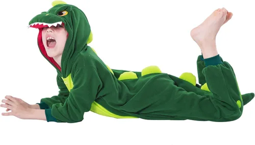 Miniatura 2 de Spooktacular Creations Unisex Child Pajama Plush jumpsuit Dinosaur Animal One Piece Halloween Costume