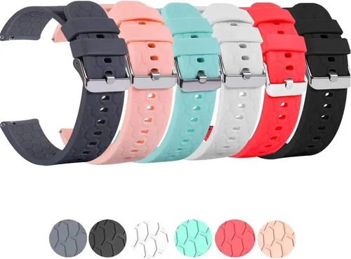 Miniatura 2 de FitTurn Paquete de 6 correas compatibles con Huawei Honor Magic Watch 2 de 1.811 in de repuesto de 0.866 in, correa de liberación rápida, Seis