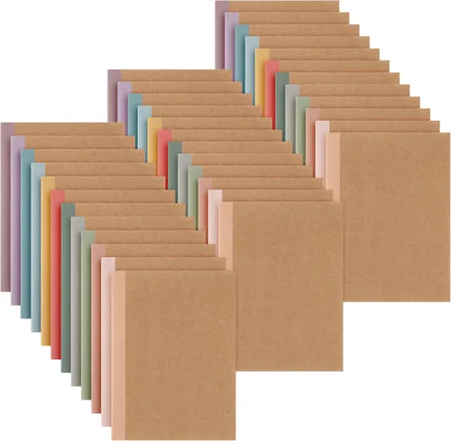 Miniatura 8 de Harloon A5 Composition Notebook Journals 8 x 5.75 in College Ruled Kraft Notebooks with Rainbow Spines Small Lined Composition Book for Office